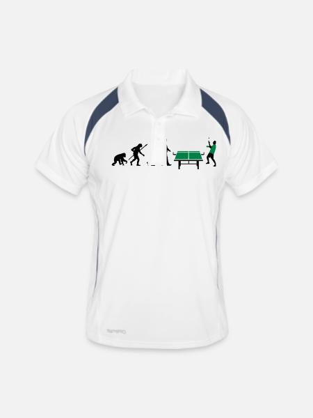 evolution_table_tennis_072012_a_2c - Polo respirant Homme - blanc/marine - Devant