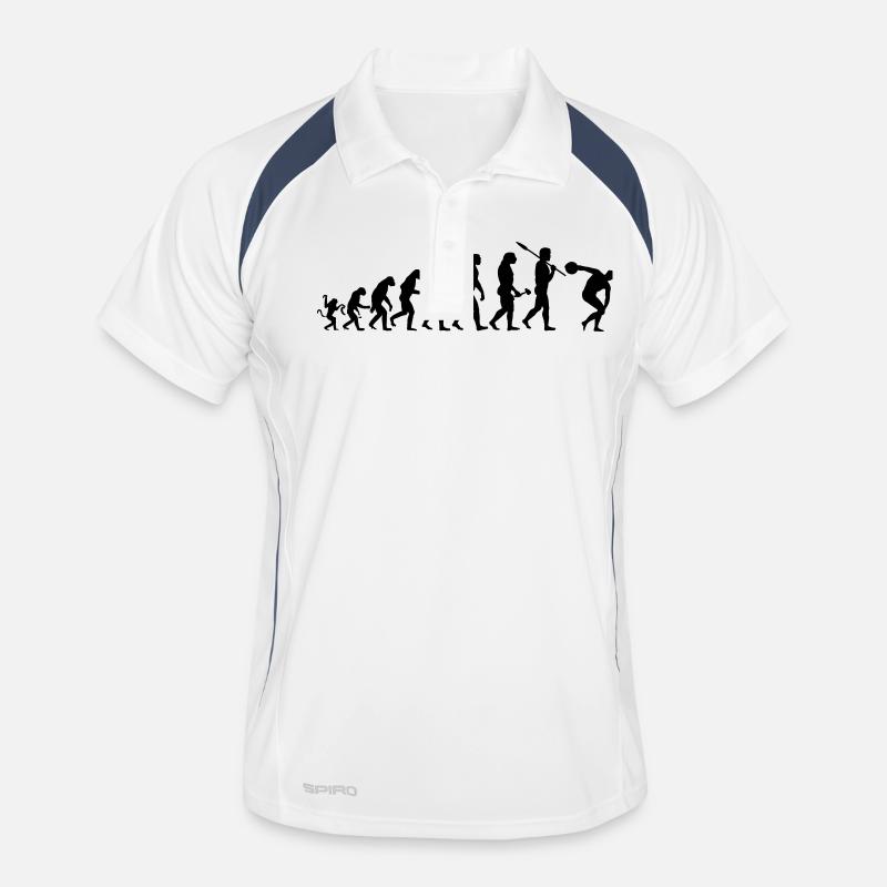 Evolution Diskuswerfer Silhouette Geschenk Shirt Männer Polo atmungsaktiv