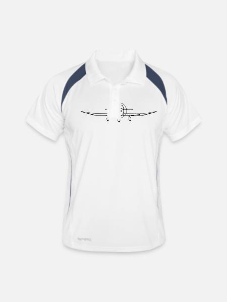 Avion Robin DR400 - Polo respirant Homme - blanc/marine - Devant