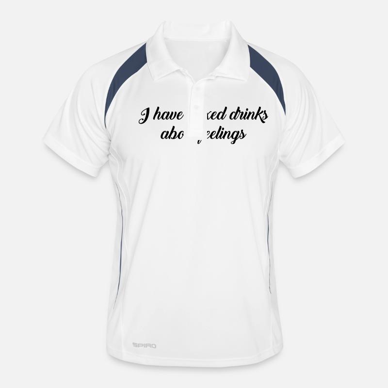 mixed drinks text Men's Polo breathable