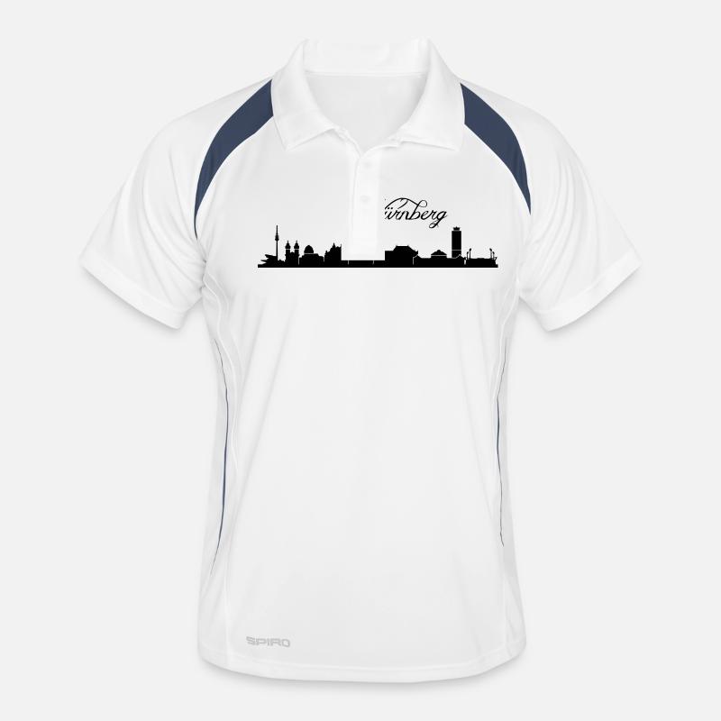 Nürnberger Skyline Männer Polo atmungsaktiv