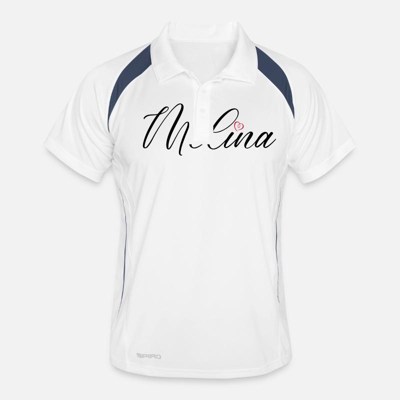 melina name herz Männer Polo atmungsaktiv