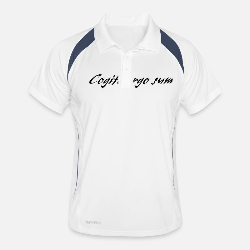 Cogito ergo sum - Men's Polo breathable - white/navy