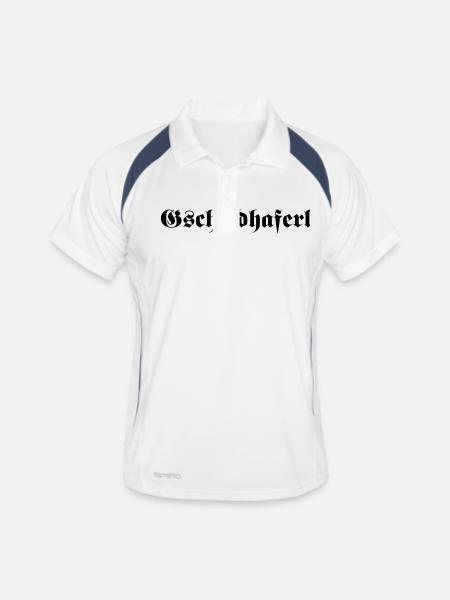 Gscheidhaferl - Polo respirant Homme - blanc/marine - Devant