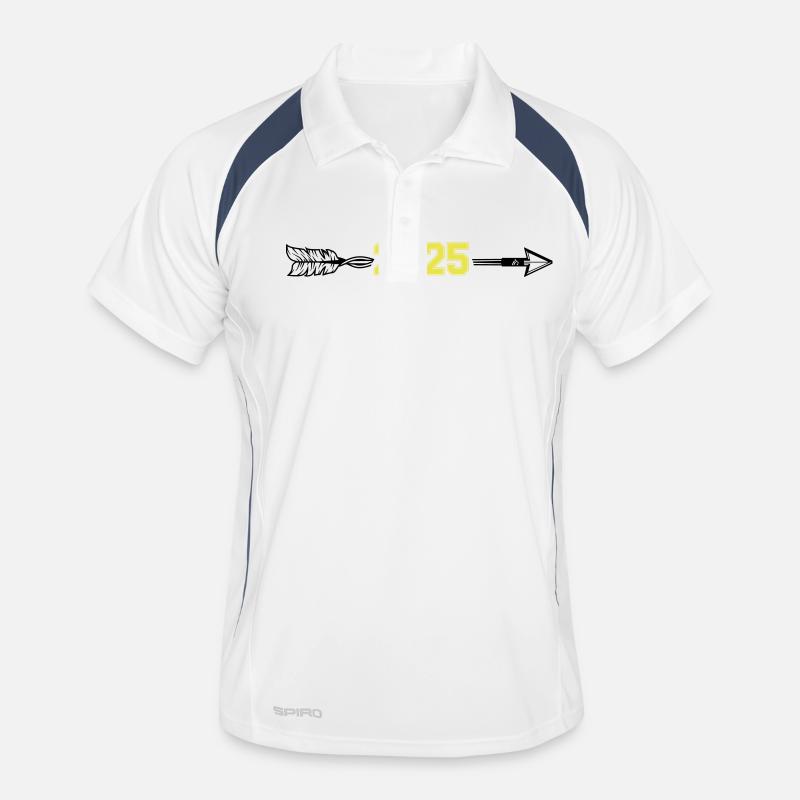 Flèche 2025 - Polo respirant Homme - blanc/marine