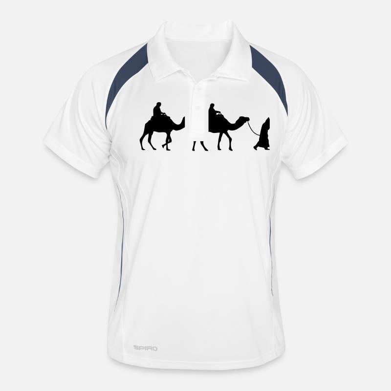 Camel - Dromedar - Kamel - Karawane Männer Polo atmungsaktiv