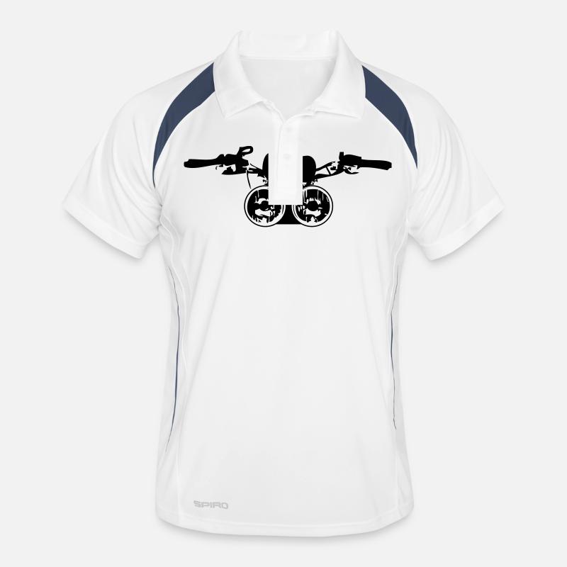 speedy - Männer Polo atmungsaktiv - Weiß/Navy