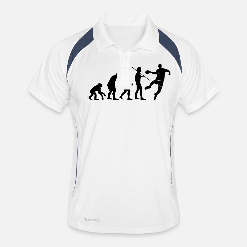 Handball Evolution - Men's Polo breathable - white/navy