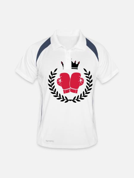 Boxing Boxes - Men's Polo breathable - white/navy - Front