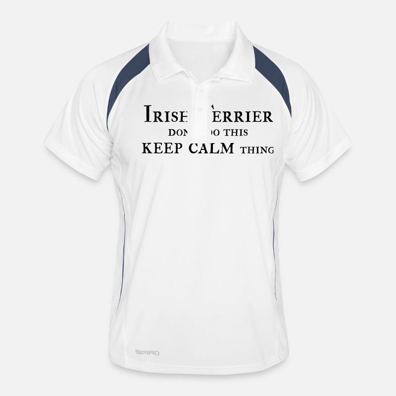 Irish Terrier keep calm Männer Polo atmungsaktiv