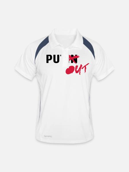 putout - Men's Polo breathable - white/navy - Front