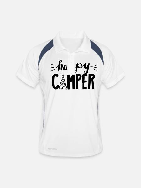 Camper - Männer Polo atmungsaktiv - Weiß/Navy - Vorne