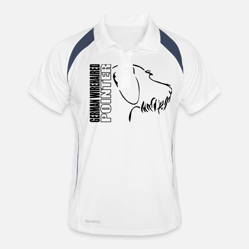 German wirehaired pointer PROFILE Men's Polo breathable