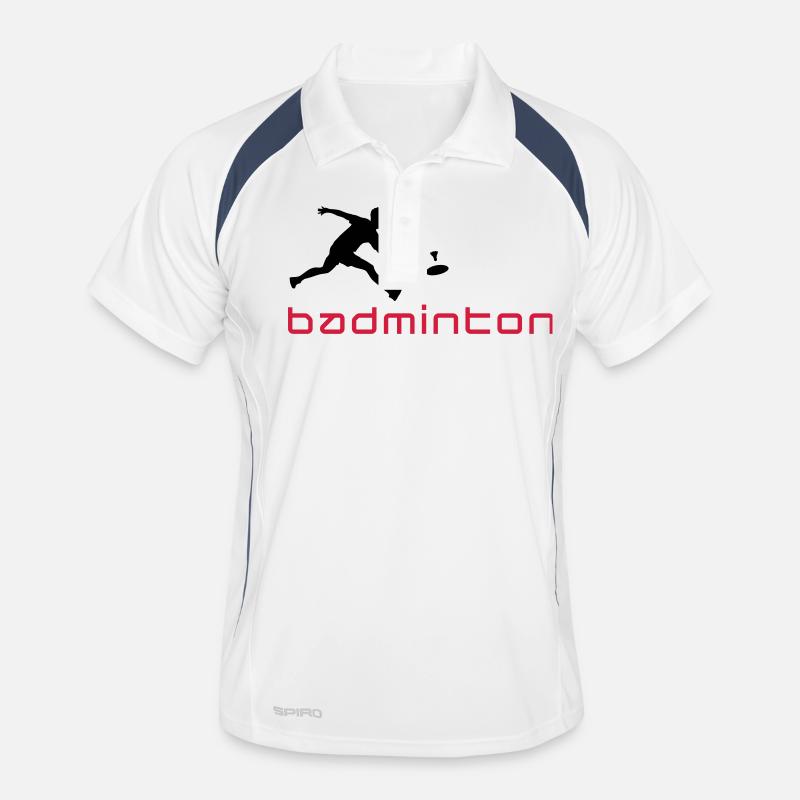 badminton_022011_v_2c - Polo respirant Homme - blanc/marine