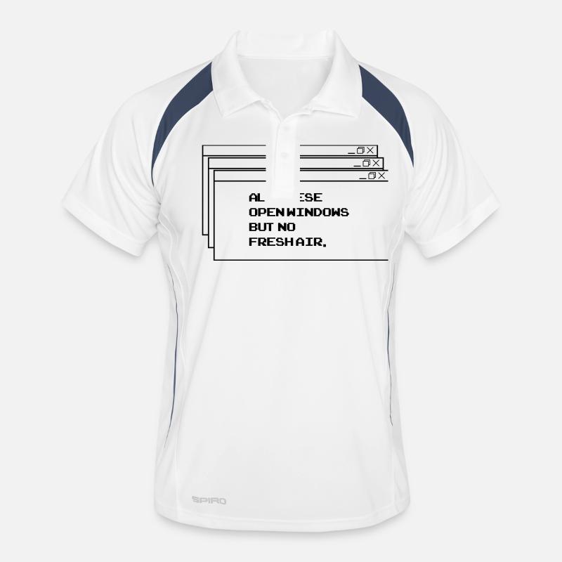 All thesis open windows - Men's Polo breathable - white/navy