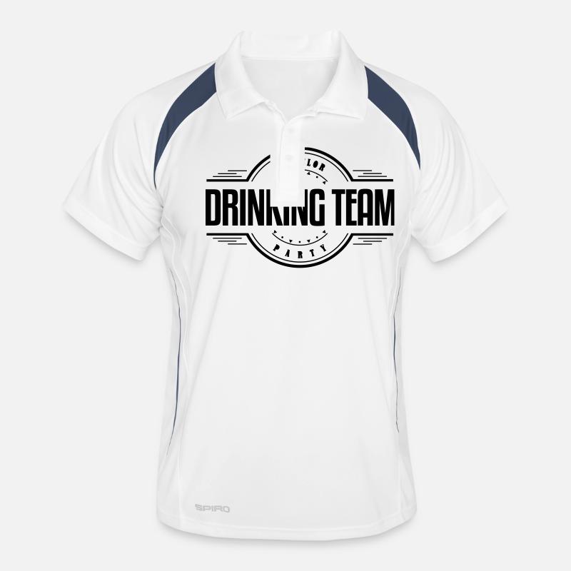 bachelor party drinking team2 Männer Polo atmungsaktiv