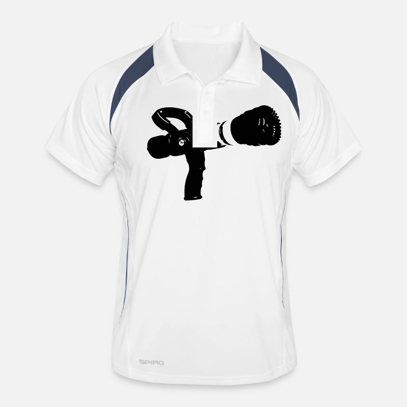 fire lance flow rate variable - Men's Polo breathable - white/navy