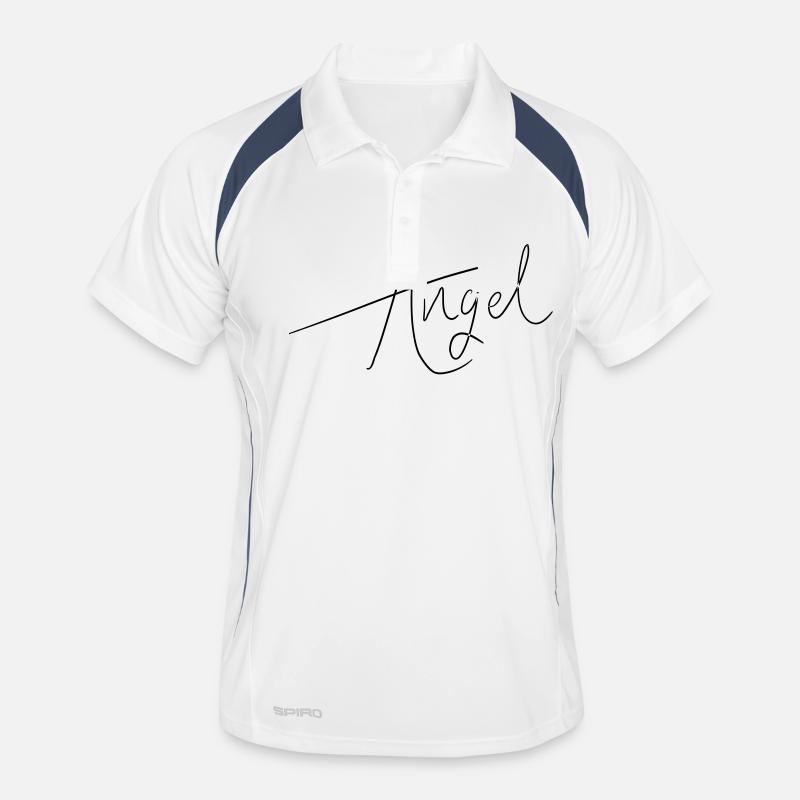 engel - Männer Polo atmungsaktiv - Weiß/Navy