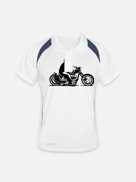 cb36_bobber_ride uk - Men's Polo breathable - white/navy - Front