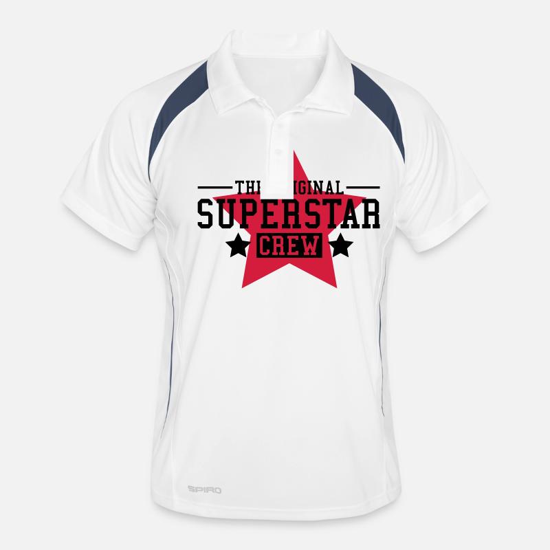 original_superstar_crew_zy2 - Männer Polo atmungsaktiv - Weiß/Navy
