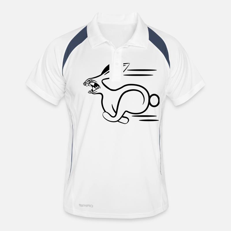 Rabbit aggressive dangerous funny - Men's Polo breathable - white/navy