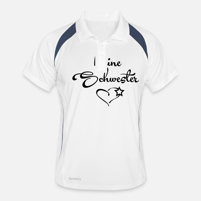 Kleine Schwester - Men's Polo breathable - white/navy