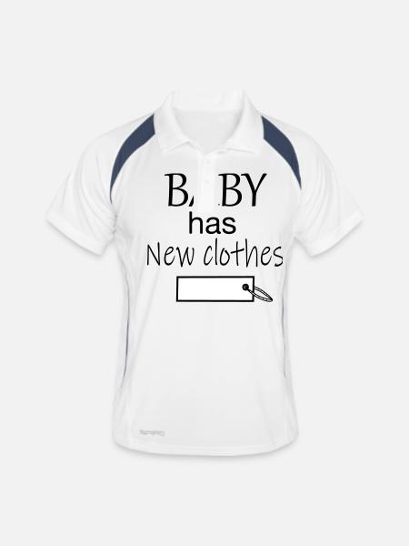 Baby has new clothes - Men's Polo breathable - white/navy - Front