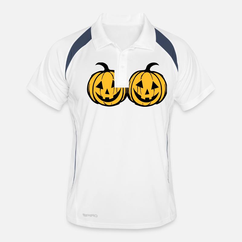 Pumpkin Face Men's Polo breathable