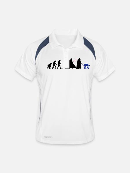 EVOLUTION DARK VADOR - Polo respirant Homme - blanc/marine - Devant