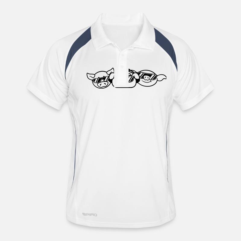 Party 3 friends DJ team pigs Men's Polo breathable