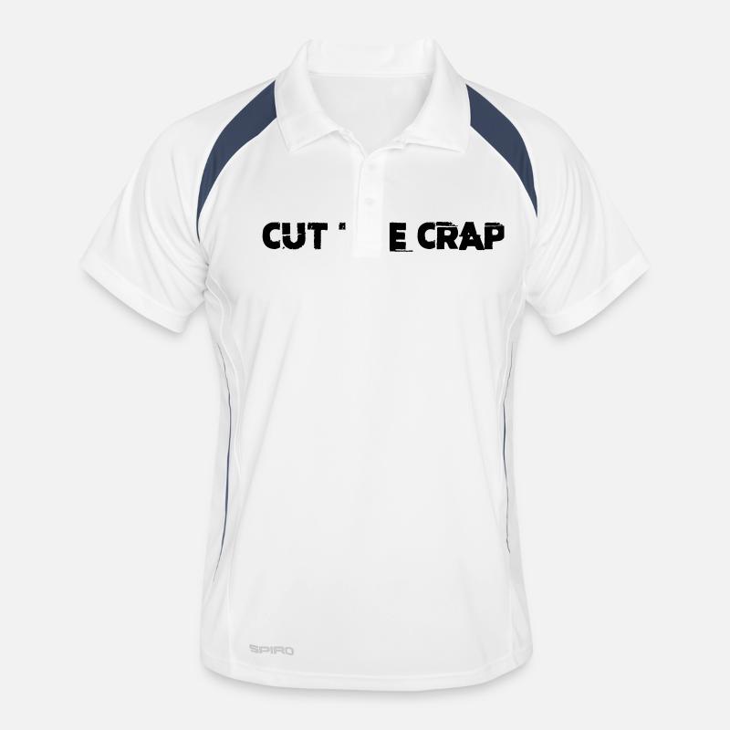 Funny Quotes: Cut The Crap Men's Polo breathable