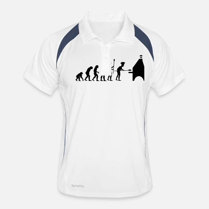 evolution pizza Men's Polo breathable