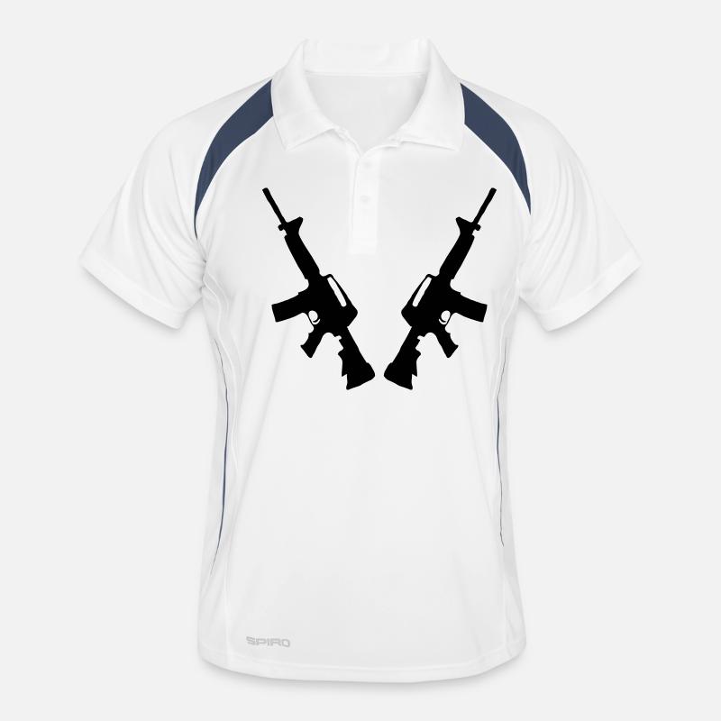 m16 2mal andere position Männer Polo atmungsaktiv