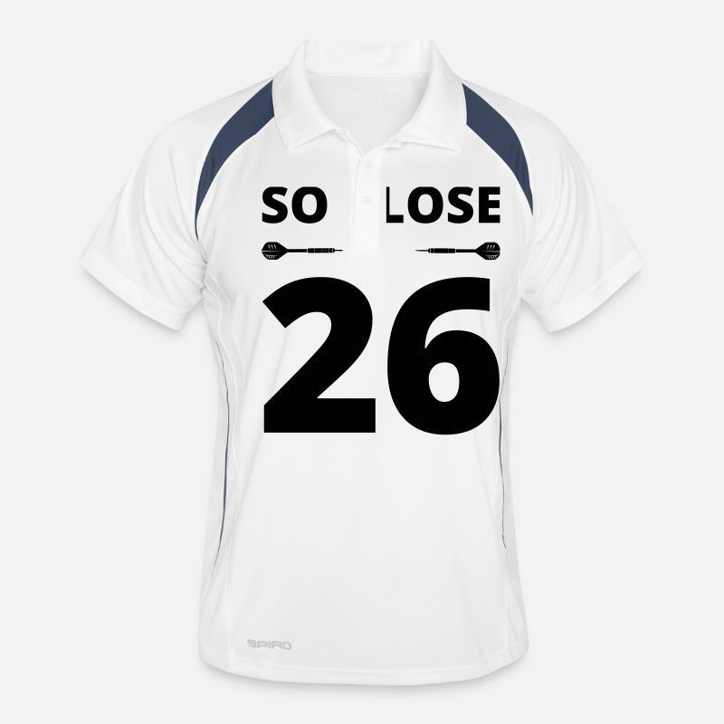 SO CLOSE - Men's Polo breathable - white/navy