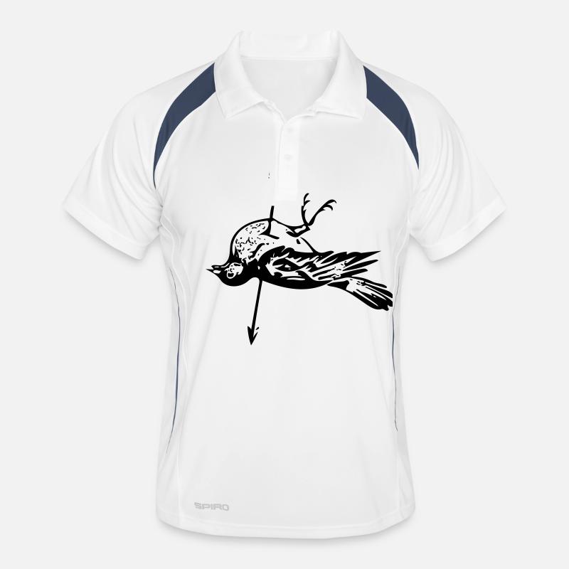 Oiseau mort - flèche dans le coeur Polo respirant Homme
