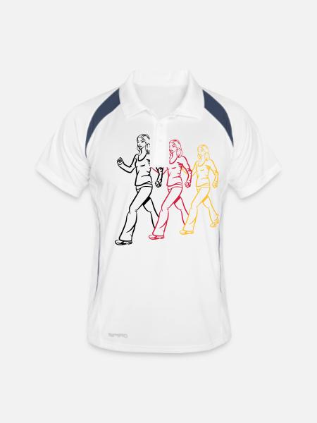 walking go female sport - Men's Polo breathable - white/navy - Front
