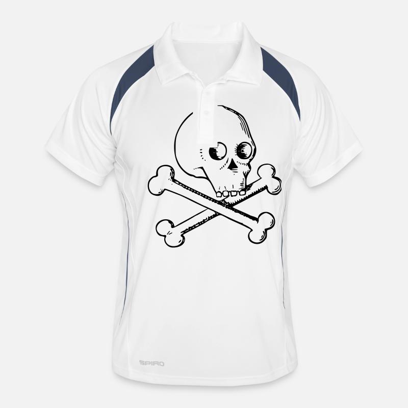 Schädel und Knochen Männer Polo atmungsaktiv