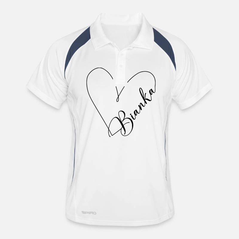 Bianka Name Heart Line Men's Polo breathable