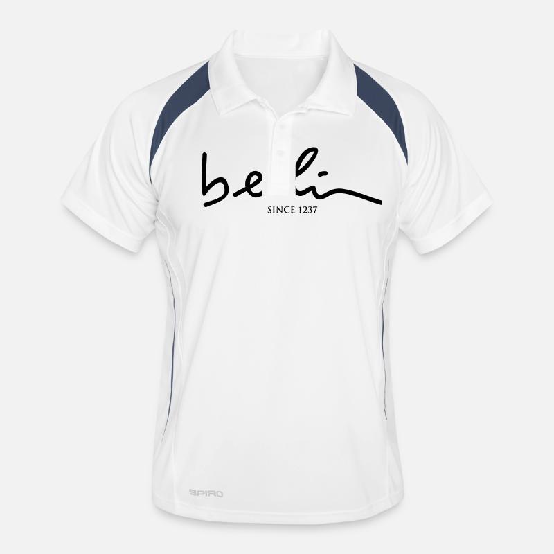 Berlin - Men's Polo breathable - white/navy
