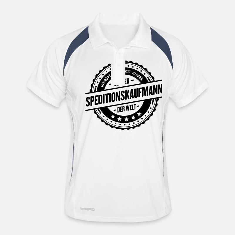Bester Speditionskaufmann - Männer Polo atmungsaktiv - Weiß/Navy