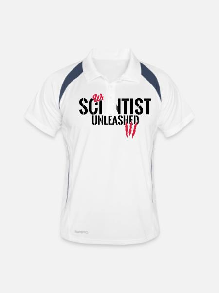 Wild scientists unleashed - Men's Polo breathable - white/navy - Front