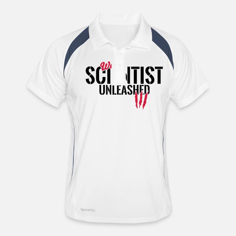 Wild scientists unleashed - Men's Polo breathable - white/navy