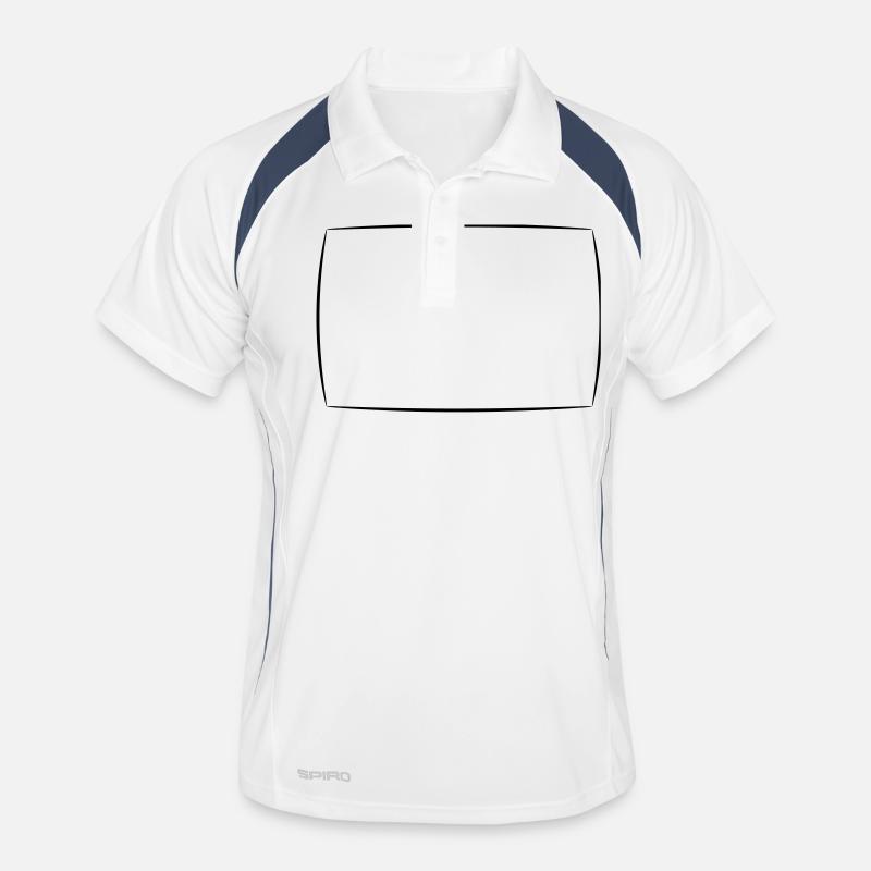 Rechteck gewölbt außen - Men's Polo breathable - white/navy
