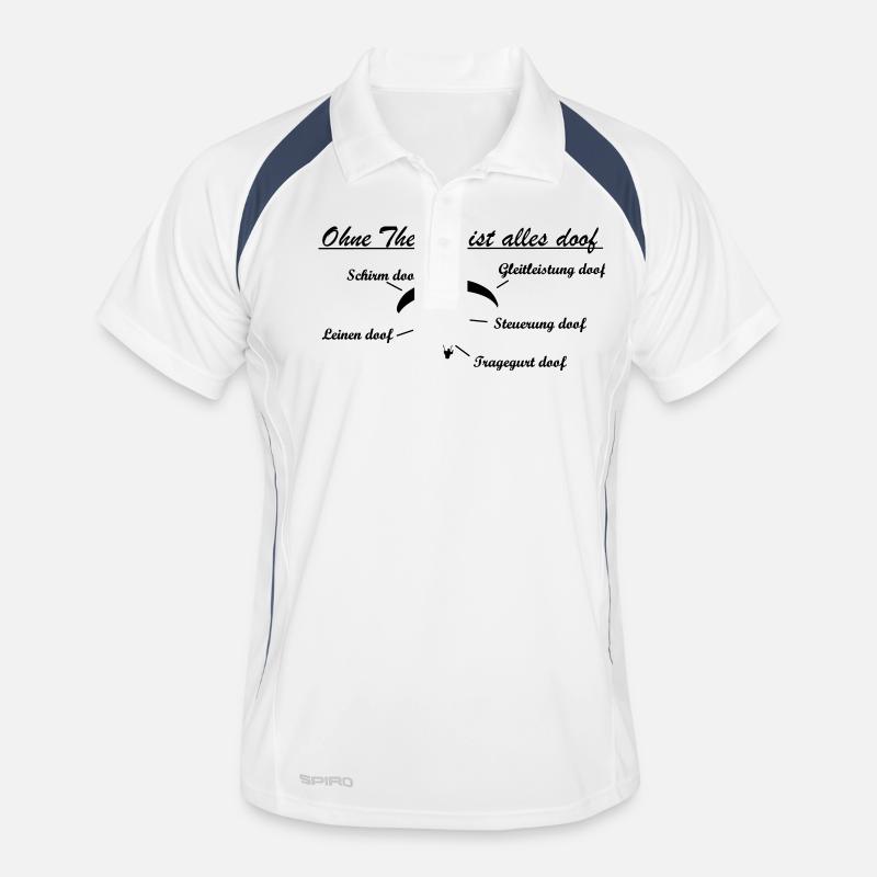 ohne thermik Geschenk - Männer Polo atmungsaktiv - Weiß/Navy