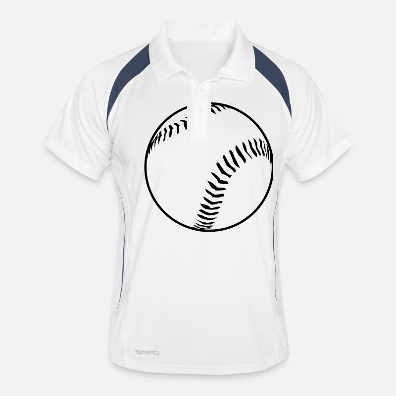 cool_baseball - Männer Polo atmungsaktiv - Weiß/Navy