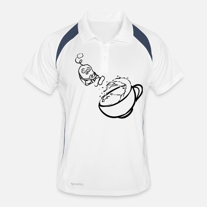 Tea - Männer Polo atmungsaktiv - Weiß/Navy