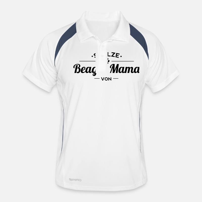 Beagle Mama Wunschname Männer Polo atmungsaktiv