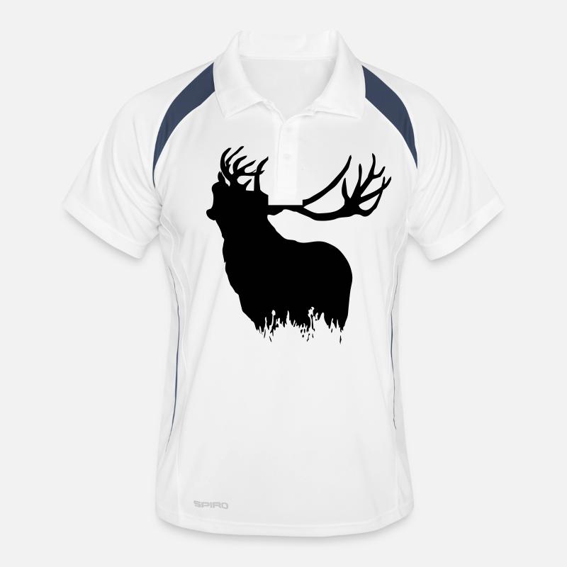 Deer - Hirsch Männer Polo atmungsaktiv