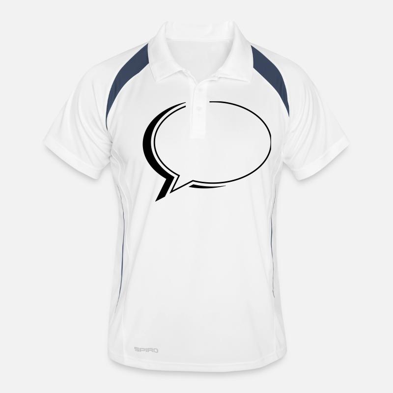 sprechblase oval Männer Polo atmungsaktiv