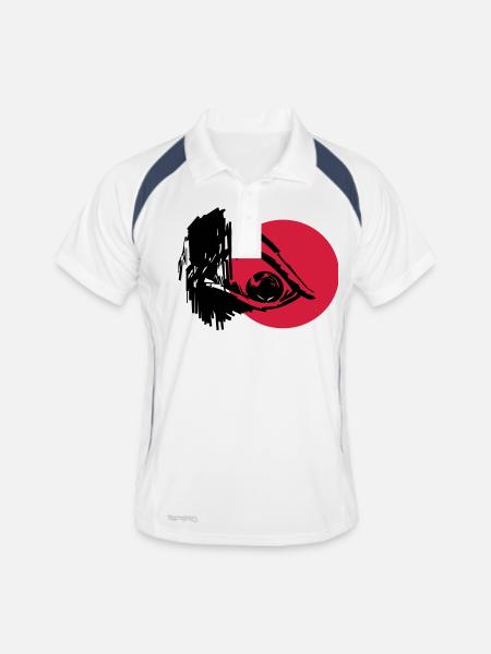 Evil Eye - Art Design - Men's Polo breathable - white/navy - Front